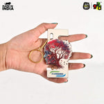 Cellphone Stand with Keyring | Wooden Mobile Stand with 2 in 1 Style Watch Video Horizontal and Vertical | Premium Golden Keychain Gift Kya De