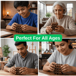 3D Wooden Interlocking Puzzle Cube | Brain Teaser IQ Game | Educational & Logical Thinking Game for Kids & Adults | 3x3 Inch