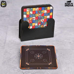 Square Quotes Coaster Set of 6 With Coaster Stand | Quotes Coaster Set fit for Tea Cups and Coffee Mugs Also Coffee Lover Gifts Gift Kya De