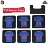 Load image into Gallery viewer, Cricket Themed Coaster Set of 6 with Proper Coaster Stand | Perfect For Tea And Coffee Cups giftkyade