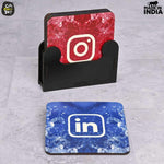 Square Quotes Coaster Set of 6 With Coaster Stand | Quotes Coaster Set fit for Tea Cups and Coffee Mugs Also Coffee Lover Gifts Gift Kya De