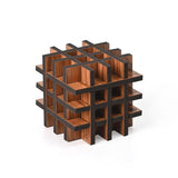 Load image into Gallery viewer, 3D Wooden Interlocking Puzzle Cube | Brain Teaser IQ Game | Educational &amp; Logical Thinking Game for Kids &amp; Adults | 3x3 Inch