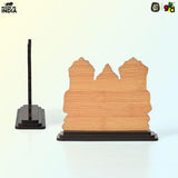 Load image into Gallery viewer, Lord Jagannath Printed Wooden Table Top Frame | Decorative Idol of Jagannath Balabhadra Subhadra | Spiritual Gift Item | 6x5x1.8 inches