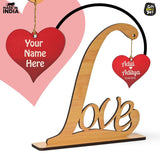 Load image into Gallery viewer, Personalized Heart-Shaped Wooden Love Sign Gift | Custom Couple Names and Date | Gift for Anniversary, Valentine&#39;s Day - Gift Kya De 