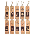 Bookmarks Set of 10 Motivational Quotes | Bookmarks Aesthetic with Hard Paperback | Handmade Tassel Dori (Eco-Friendly 10pc) Gift Kya De