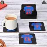 Load image into Gallery viewer, Cricket Themed Coaster Set of 6 with Proper Coaster Stand | Perfect For Tea And Coffee Cups giftkyade