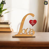 Load image into Gallery viewer, Personalized Heart-Shaped Wooden Love Sign Gift | Custom Couple Names and Date | Gift for Anniversary, Valentine&#39;s Day - Gift Kya De 