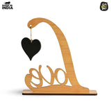 Load image into Gallery viewer, Personalized Heart-Shaped Wooden Love Sign Gift | Custom Couple Names and Date | Gift for Anniversary, Valentine&#39;s Day - Gift Kya De 