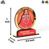 Load image into Gallery viewer, Khatu Shyam Ji Showpiece for Home Mandir | Wooden Idol with Golden Acrylic | Spiritual Gift
