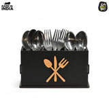 Load image into Gallery viewer, 3 Compartments Cutlery Stand for Kitchen &amp; Dining Table | Spoon, Knife &amp; Fork Holder, Cutlery Organizer Gift Kya De