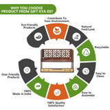 Load image into Gallery viewer, Aastha Compact Wooden Pooja Mandir for Home &amp; Office | Small Table Top &amp; Wall Mounted Wooden Temple Stand with Golden Acrylic Elegance (H-8 x L-12 x W-5.5 Inch)