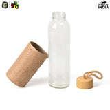 Load image into Gallery viewer, Glass Water Bottle with Bamboo Spill-Proof Cap &amp; Jute Sleeve 450 ML | Eco-Friendly &amp; Reusable | BPA Free | Leak-Proof | Travel Friendly | Made in India