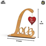 Load image into Gallery viewer, Personalized Heart-Shaped Wooden Love Sign Gift | Custom Couple Names and Date | Gift for Anniversary, Valentine&#39;s Day - Gift Kya De 