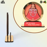 Load image into Gallery viewer, Khatu Shyam Ji Showpiece for Home Mandir | Wooden Idol with Golden Acrylic | Spiritual Gift