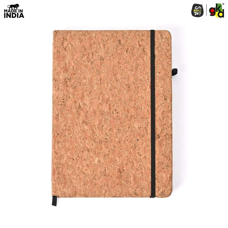 Eco-Friendly Cork Diary with Pen Holder | 190 Pages | Motivational Quote & Personalized Name Option