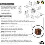 3D Wooden Interlocking Puzzle Cube | Brain Teaser IQ Game | Educational & Logical Thinking Game for Kids & Adults | 3x3 Inch