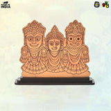 Load image into Gallery viewer, Lord Jagannath Printed Wooden Table Top Frame | Decorative Idol of Jagannath Balabhadra Subhadra | Spiritual Gift Item | 6x5x1.8 inches