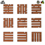 3D Wooden Interlocking Puzzle Cube | Brain Teaser IQ Game | Educational & Logical Thinking Game for Kids & Adults | 3x3 Inch