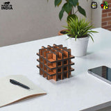 Load image into Gallery viewer, 3D Wooden Interlocking Puzzle Cube | Brain Teaser IQ Game | Educational &amp; Logical Thinking Game for Kids &amp; Adults | 3x3 Inch