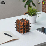 Load image into Gallery viewer, 3D Wooden Interlocking Puzzle Cube | Brain Teaser IQ Game | Educational &amp; Logical Thinking Game for Kids &amp; Adults | 3x3 Inch