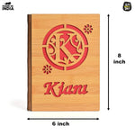 Personalized Wooden Diary Journal - A5 Ruled Notebook with Custom Name | Perfect for Office, Gift & Personal Use (190 Pages)