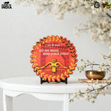 Load image into Gallery viewer, Khatu Shyam Ji Showpiece for Home Mandir | Wooden Idol with Golden Acrylic | Spiritual Gift