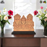 Load image into Gallery viewer, Lord Jagannath Printed Wooden Table Top Frame | Decorative Idol of Jagannath Balabhadra Subhadra | Spiritual Gift Item | 6x5x1.8 inches