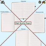 Eco-Friendly Cork Diary with Pen Holder | 190 Pages | Motivational Quote & Personalized Name Option