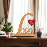 Load image into Gallery viewer, Personalized Heart-Shaped Wooden Love Sign Gift | Custom Couple Names and Date | Gift for Anniversary, Valentine&#39;s Day - Gift Kya De 