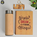 Load image into Gallery viewer, Diary, Bamboo Bottle, and Key Chain | Eco-Friendly New Year Gift Hamper | Perfect For Corporate Gift