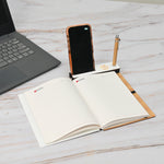 Wooden Smart Diary with White Board & Marker | A5 Notebook with Mobile & Pen Stand | Personal Use, Office & Corporate Gift