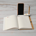 Wooden Smart Diary with White Board & Marker | A5 Notebook with Mobile & Pen Stand | Personal Use, Office & Corporate Gift