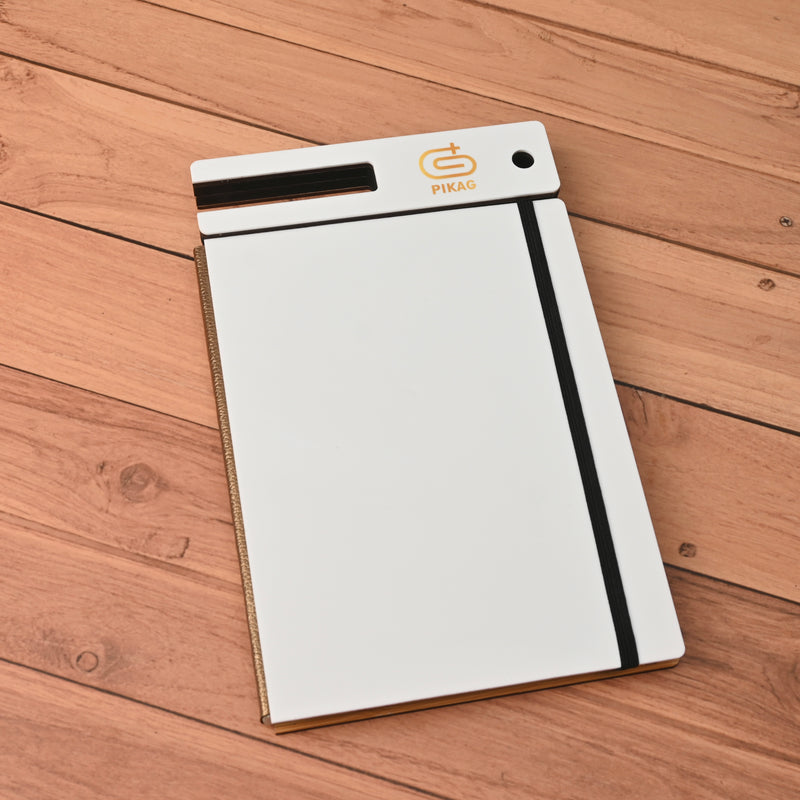 Wooden Smart Diary with White Board & Marker | A5 Notebook with Mobile & Pen Stand | Personal Use, Office & Corporate Gift
