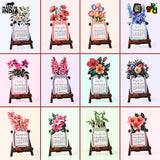 Load image into Gallery viewer, Floral Desk Calendar 2026 | Paper Calendar with Wooden Stand | Perfect for Home &amp; Workspaces