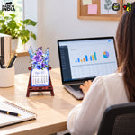Floral Desk Calendar 2027 | Paper Calendar with Wooden Stand | Perfect for Home & Workspaces
