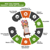 Load image into Gallery viewer, Floral Desk Calendar 2025 | Paper Calendar with Wooden Stand | Perfect for Home &amp; Workspaces