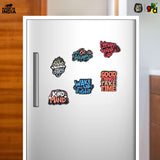 Load image into Gallery viewer, Wooden Fridge Magnet Set – Pack of 6 | Available in Bike Designs, Motivational Quotes, and Quirky Fun Characters | Aesthetic Fridge Décor