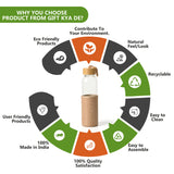 Load image into Gallery viewer, Glass Water Bottle with Bamboo Spill-Proof Cap &amp; Jute Sleeve 450 ML | Eco-Friendly &amp; Reusable | BPA Free | Leak-Proof | Travel Friendly | Made in India