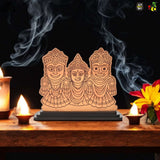 Load image into Gallery viewer, Lord Jagannath Printed Wooden Table Top Frame | Decorative Idol of Jagannath Balabhadra Subhadra | Spiritual Gift Item | 6x5x1.8 inches