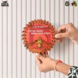 Load image into Gallery viewer, Khatu Shyam Ji Showpiece for Home Mandir | Wooden Idol with Golden Acrylic | Spiritual Gift