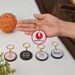 Premium Custom MDF Round Keychains | Double-Sided Color Printed Logo & Name Keyrings