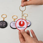 Premium Custom MDF Round Keychains | Double-Sided Color Printed Logo & Name Keyrings