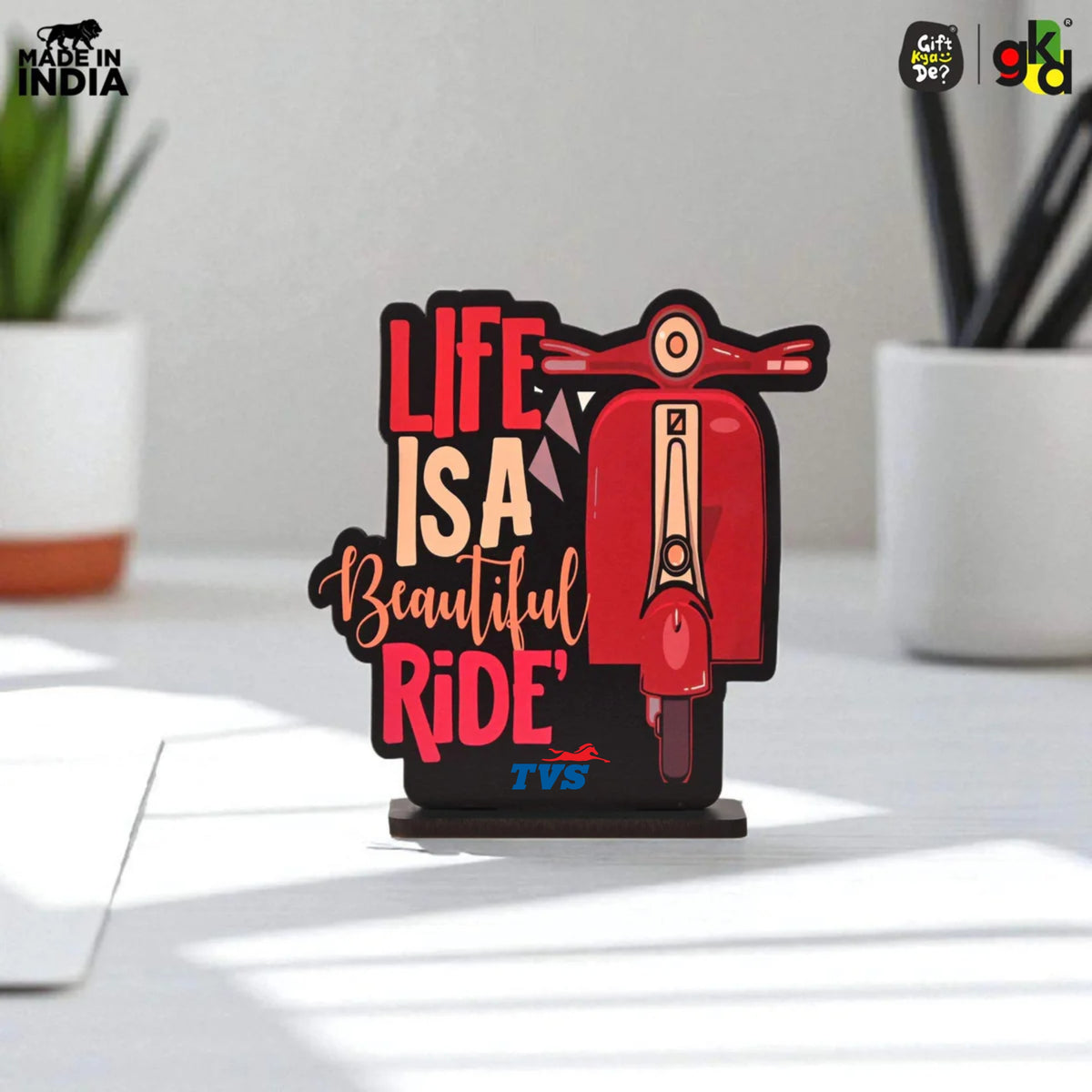 Wooden Life Motivational Quotes Table Top | Inspirational Gift for ...