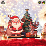 Load image into Gallery viewer, Christmas Santa Wooden Tabletop Decor | Festive Table Decoration for Christmas, Holiday Gift