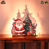 Load image into Gallery viewer, Christmas Santa Wooden Tabletop Decor | Festive Table Decoration for Christmas, Holiday Gift