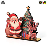 Load image into Gallery viewer, Christmas Santa Wooden Tabletop Decor | Festive Table Decoration for Christmas, Holiday Gift