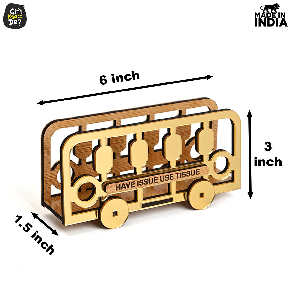 Wooden Tissue Paper Holder, Napkin Holder (Pack of 2)