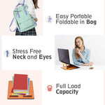 Wooden Foldable Portable Laptop Stand With 3 Level Adjustable Stand | Laptop Accessories | Gadget 2024 Gift Kya De