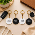 Premium Custom MDF Round Keychains | Double-Sided Color Printed Logo & Name Keyrings
