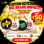 Premium Custom MDF Round Keychains | Double-Sided Color Printed Logo & Name Keyrings